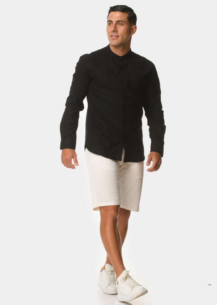 Mandarin linen black - Image 2