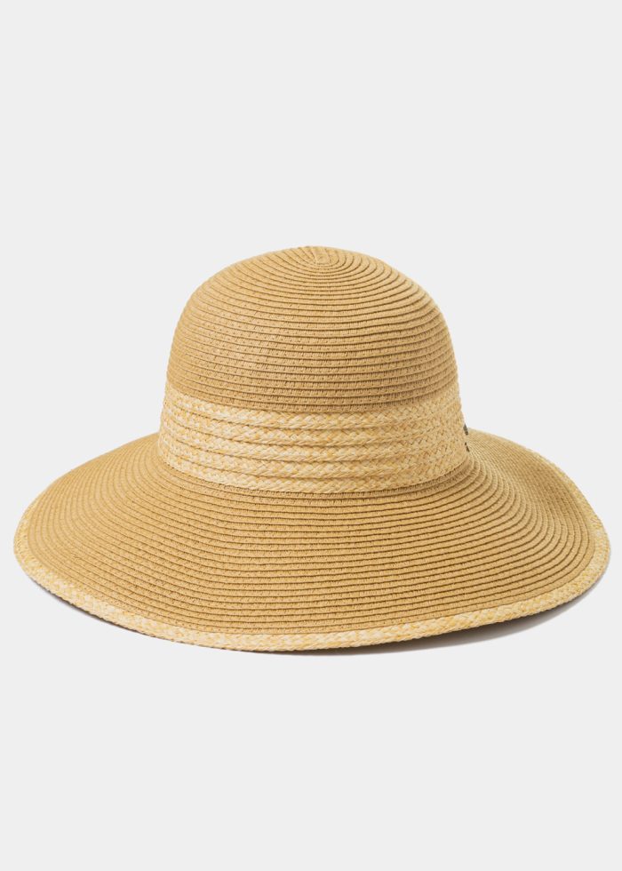 Handmade Brown Hat w/ Raffia Details - Image 2