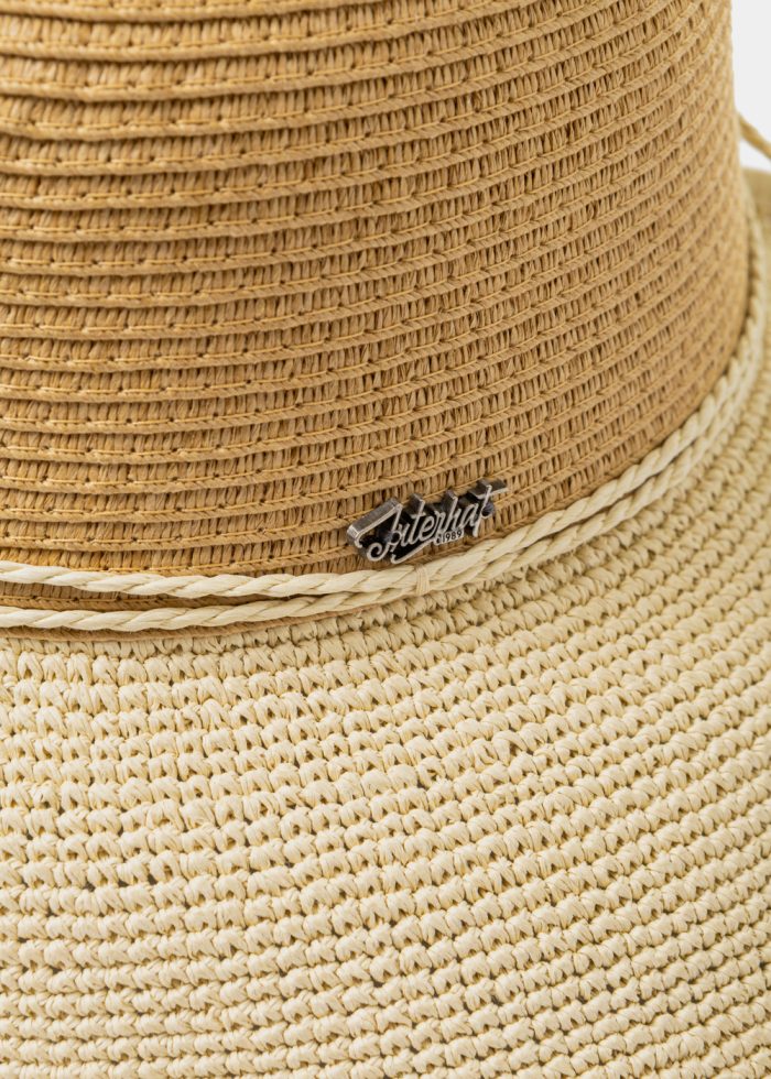 Brown & Beige Handmade Hat - Image 3