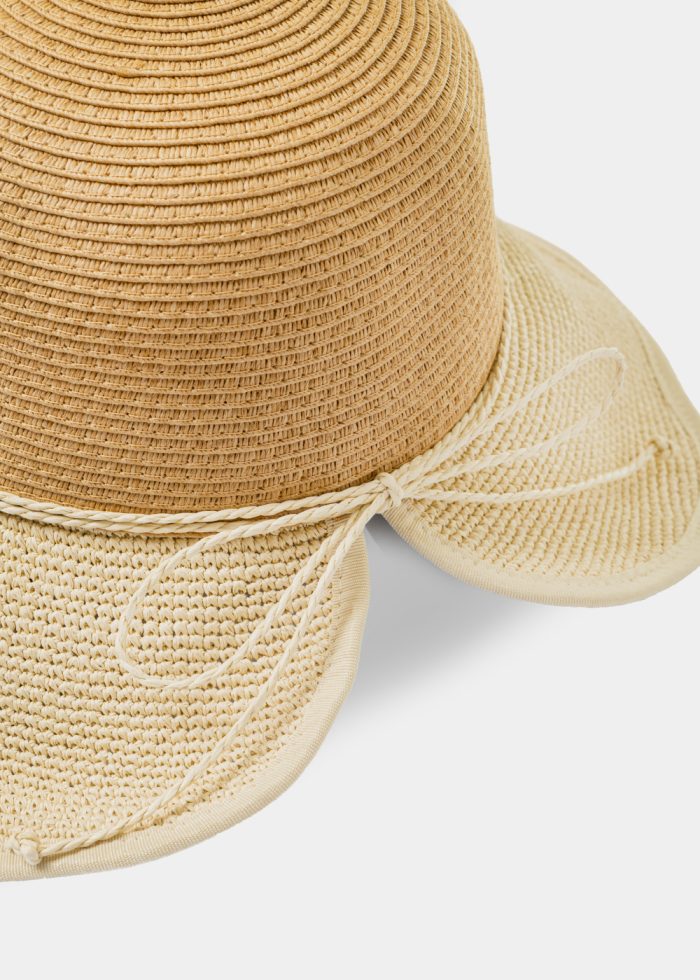 Brown & Beige Handmade Hat - Image 4