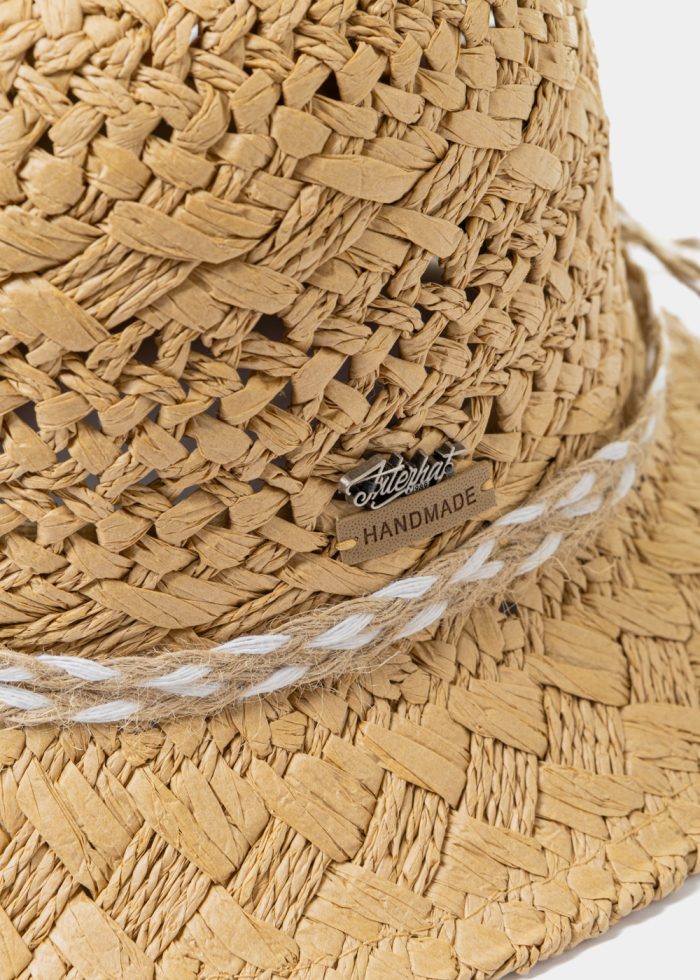 Brown Handmade Braided Hat - Image 3