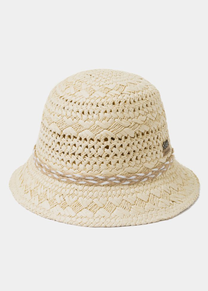 Beige Handmade Braided Hat - Image 2