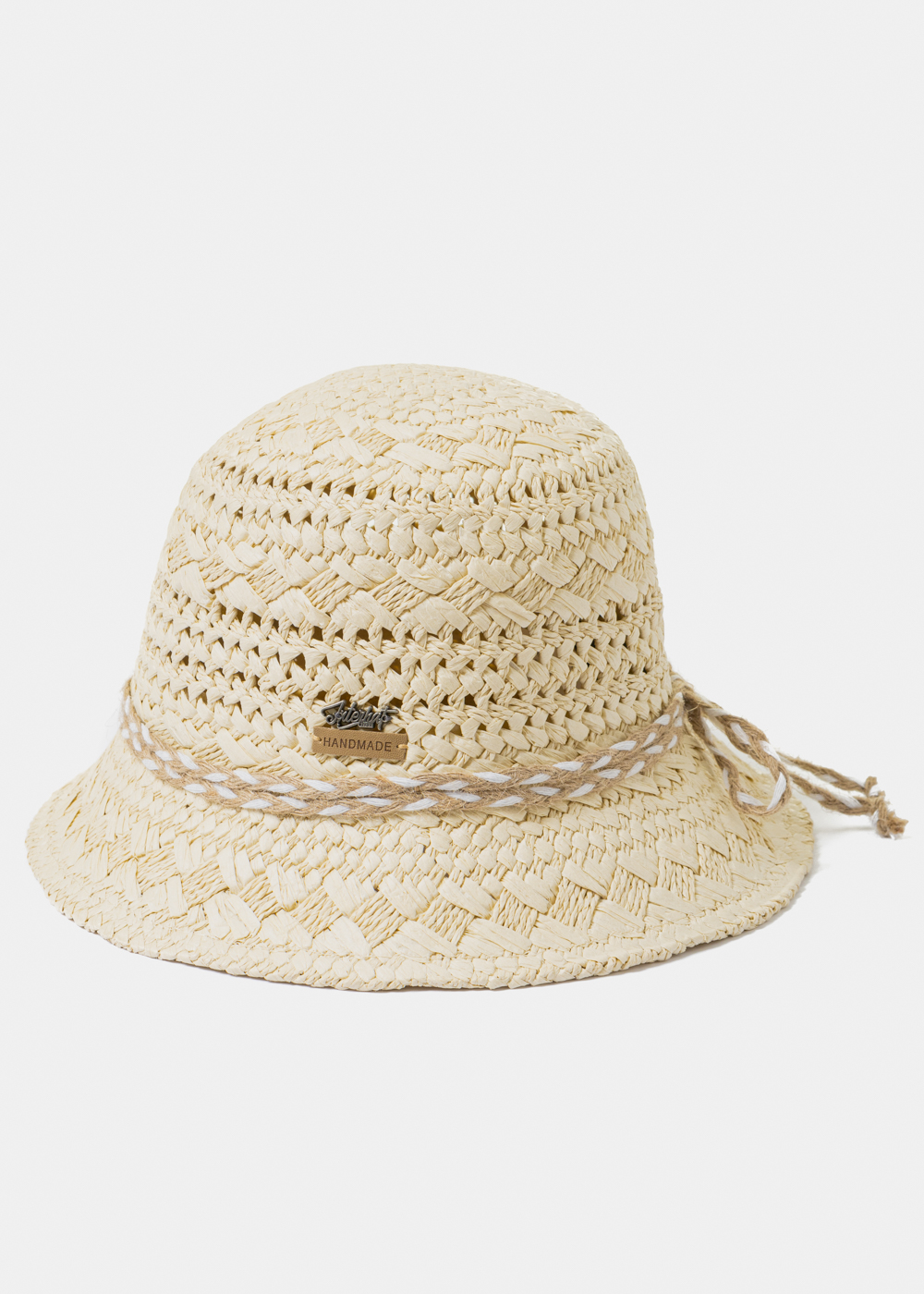 Beige Handmade Braided Hat Beige Handmade Braided Hat - Image 1