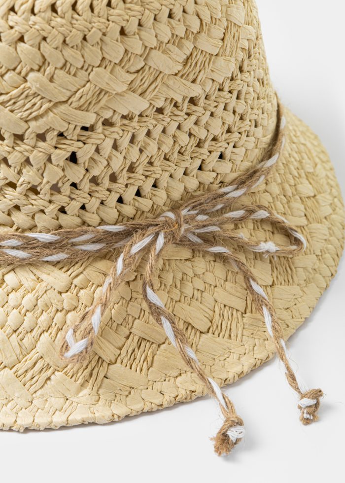 Beige Handmade Braided Hat - Image 4