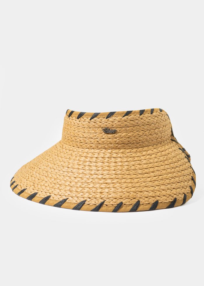 Brown Top Opened Straw Hat - Image 3