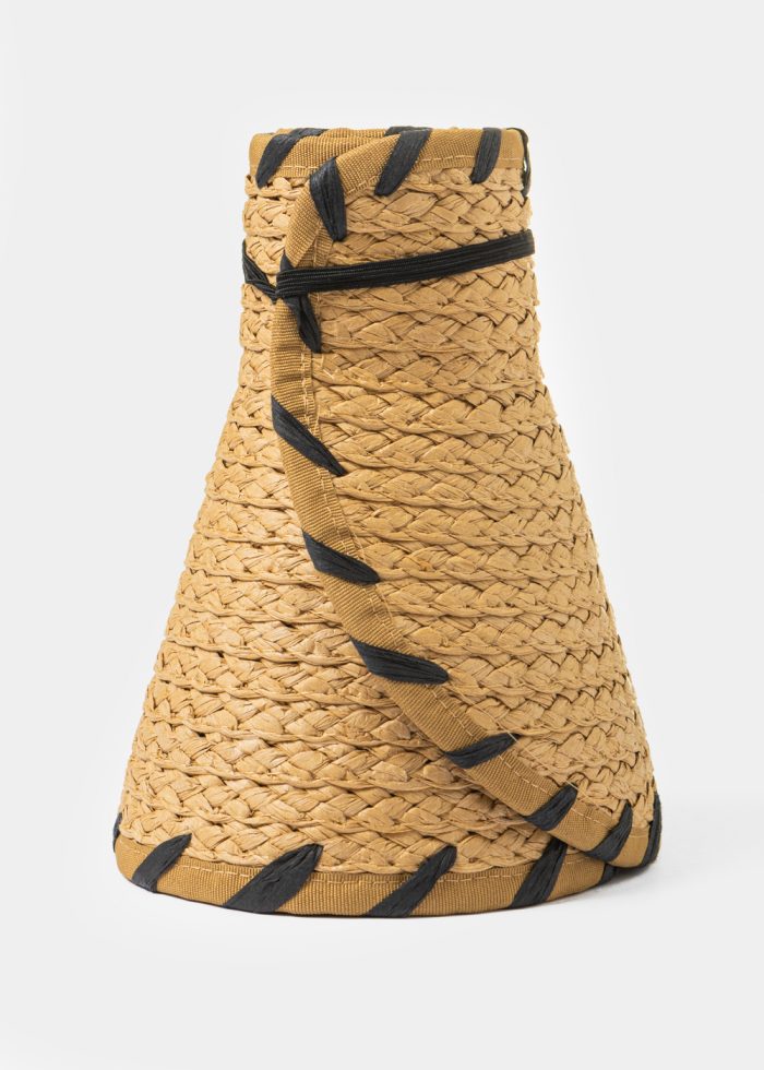 Brown Top Opened Straw Hat - Image 6