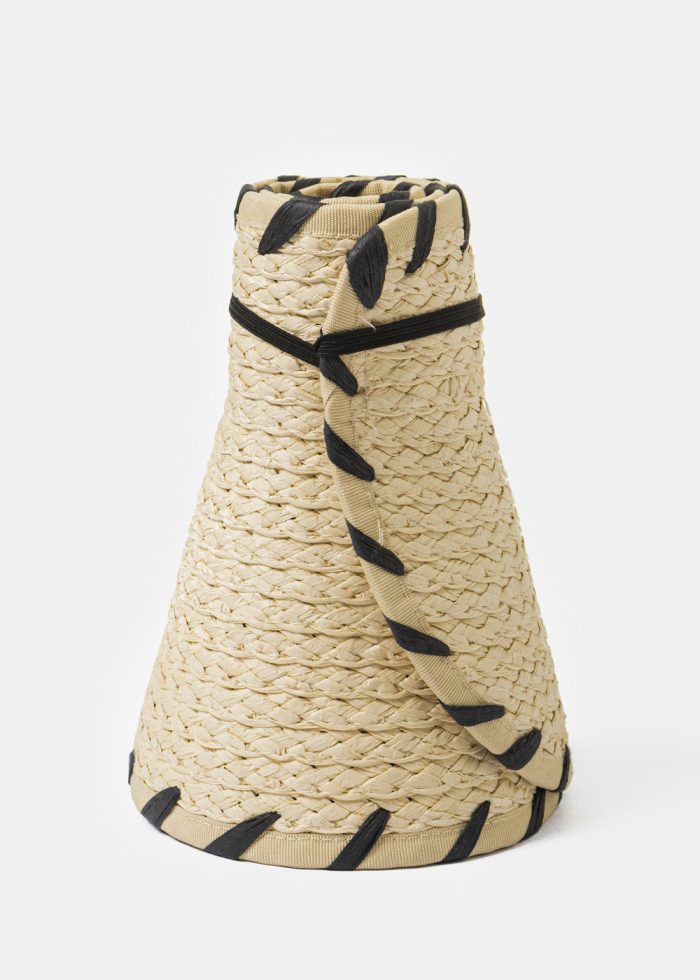 Beige Top Opened Straw Hat - Image 5