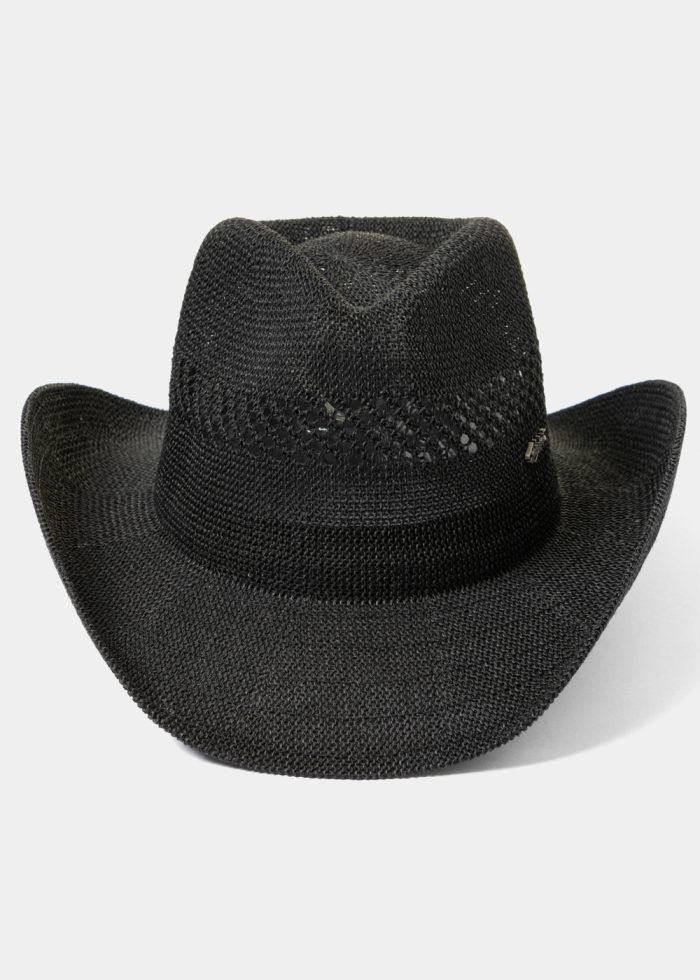 Black Knitted Cowboy Hat - Image 2