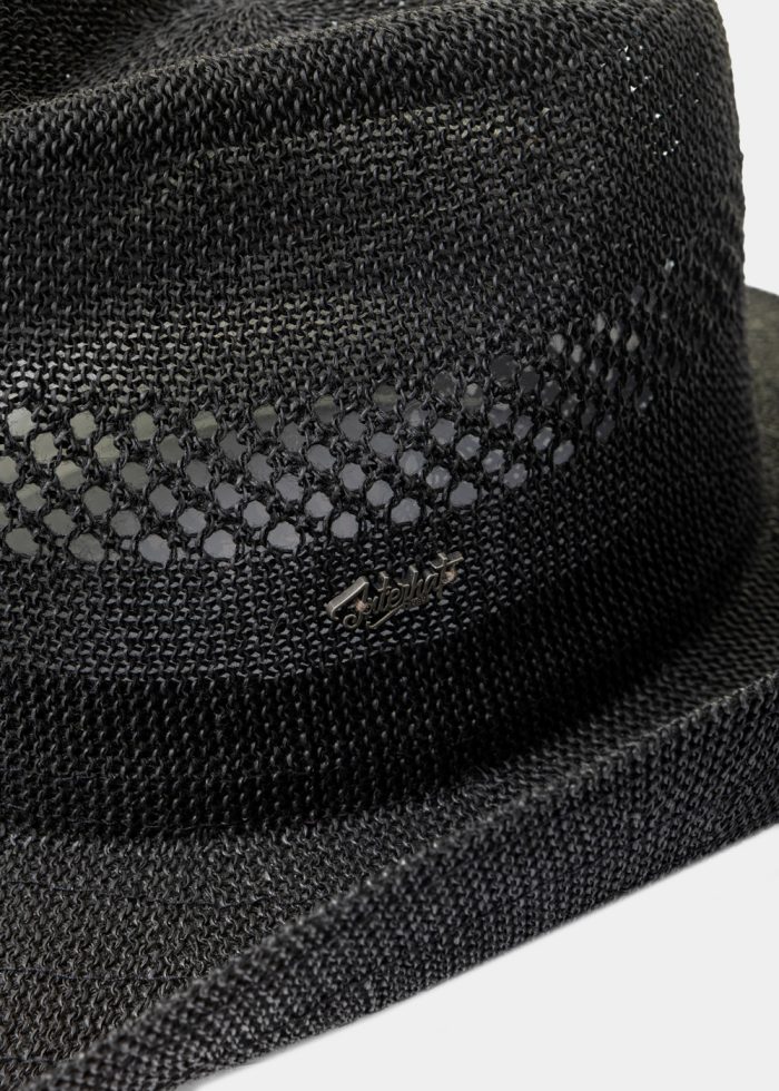 Black Knitted Cowboy Hat - Image 3