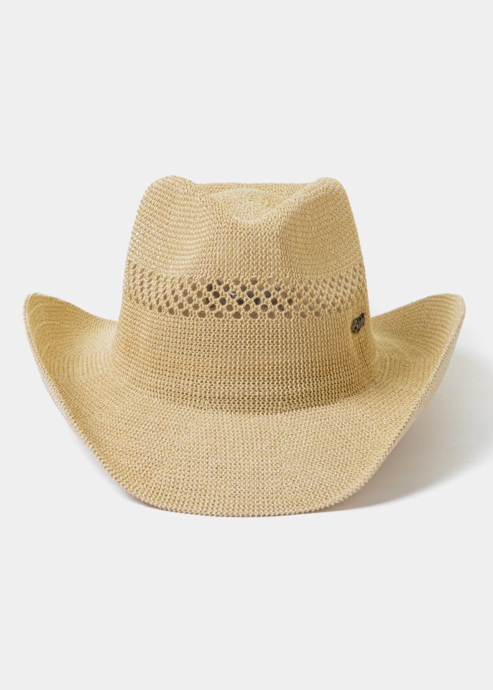 Beige Knitted Cowboy Hat - Image 3
