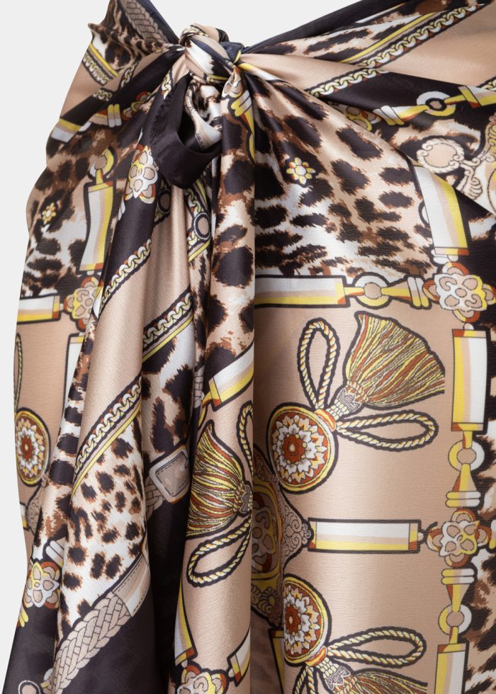 Beige Pareo w/ Leopard Design - Image 2