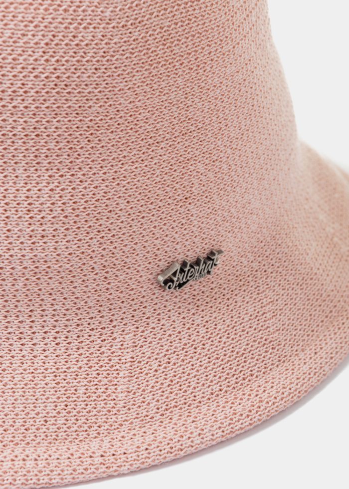Pink Knitted Bucket Style Hat 2 - Image 3