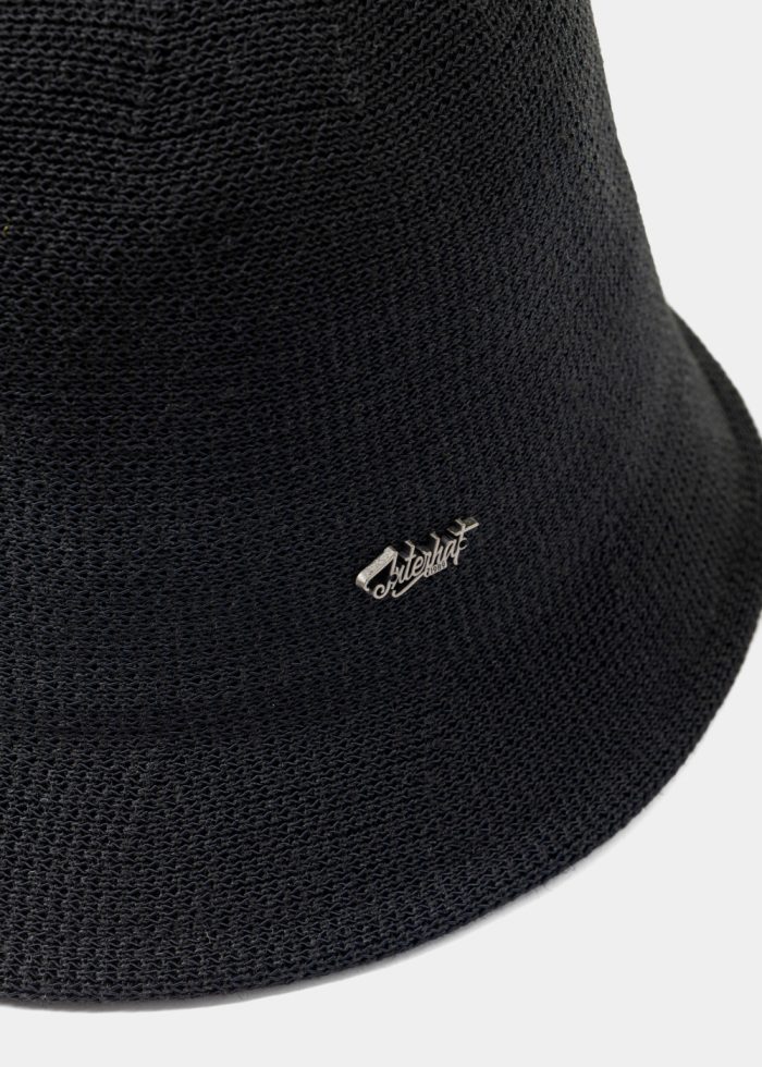 Black Knitted Bucket Style Hat 2 - Image 3