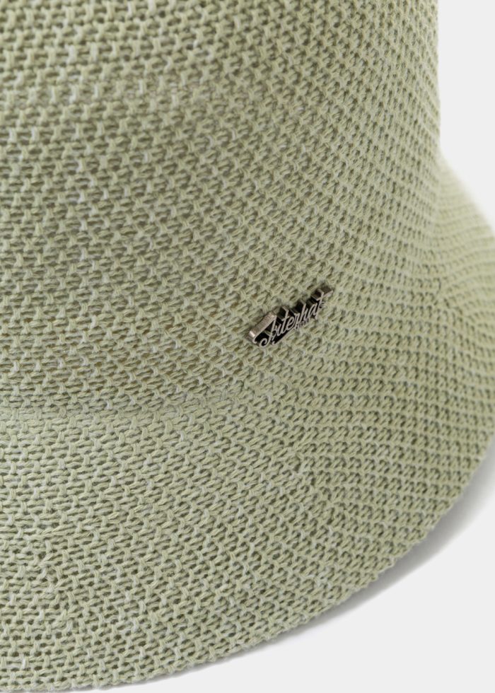 Olive Knitted Bucket Style Hat - Image 3