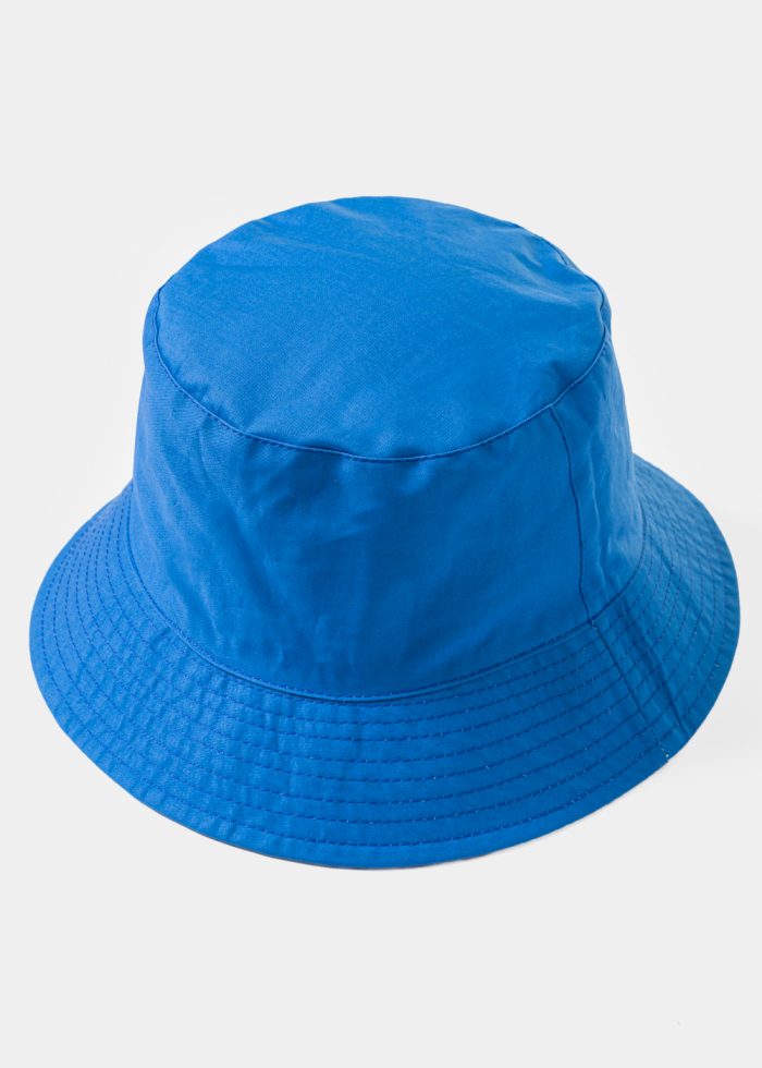 Double-Faced Bucket Hat Eyes Pattern & Blue - Image 2