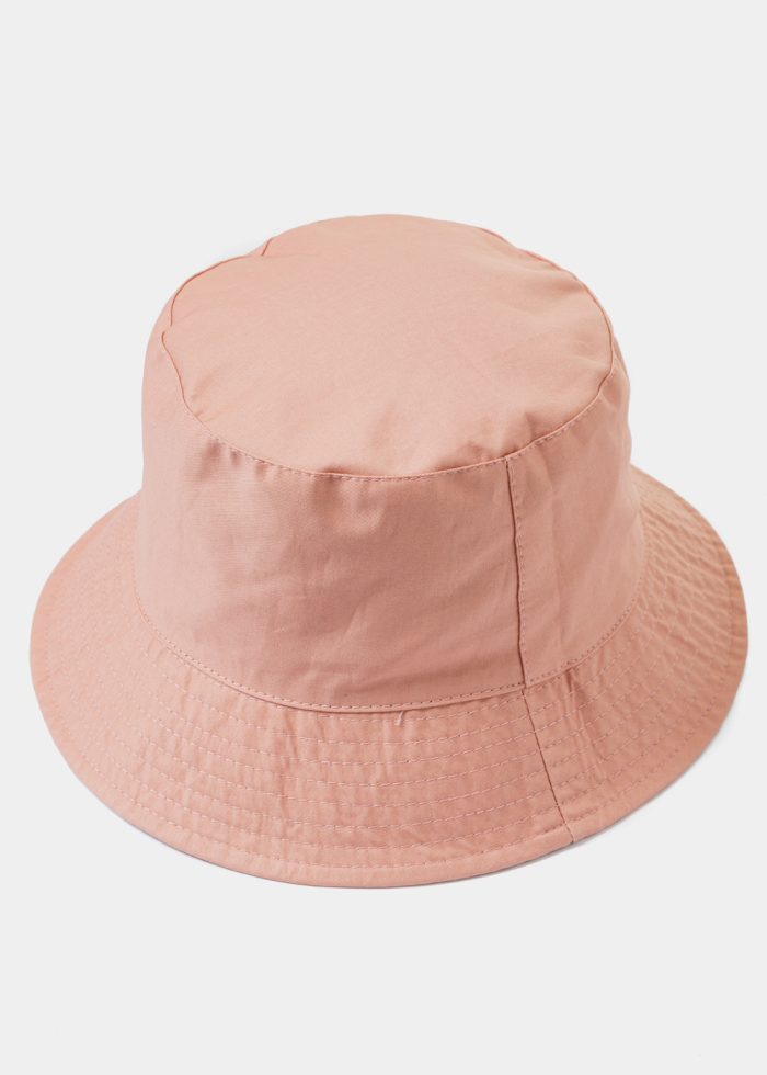 Double-Faced Bucket Hat Dotted Stripes Pattern & Pink - Image 2