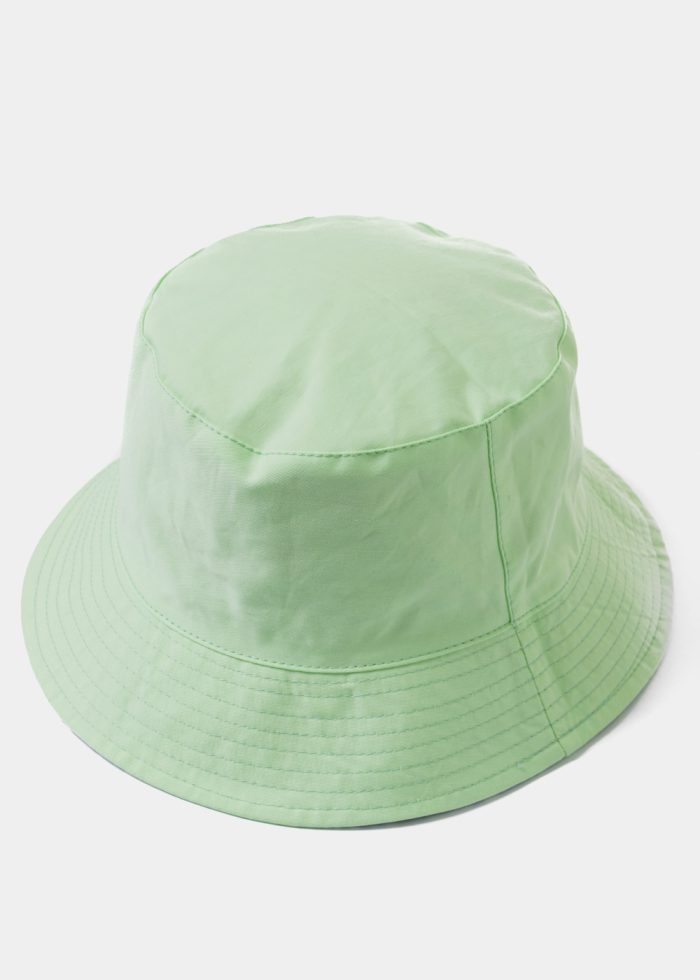 Double-Faced Bucket Hat Blue Flowers Pattern & Mint - Image 2