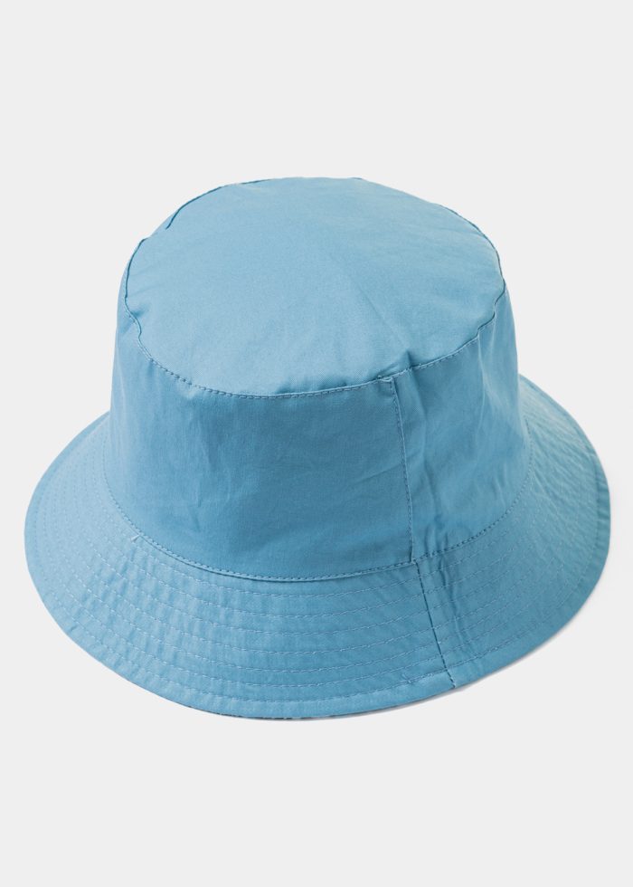 Double-Faced Bucket Hat Blue Tiger Pattern & Blue - Image 2