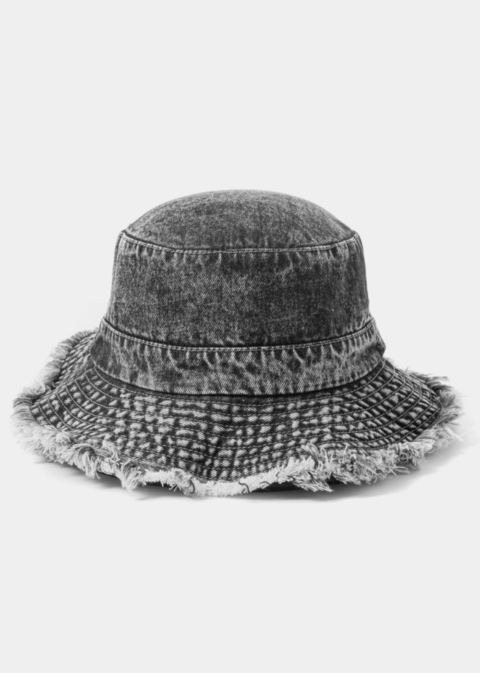 Black Washed Jean Bucket Hat - Image 2