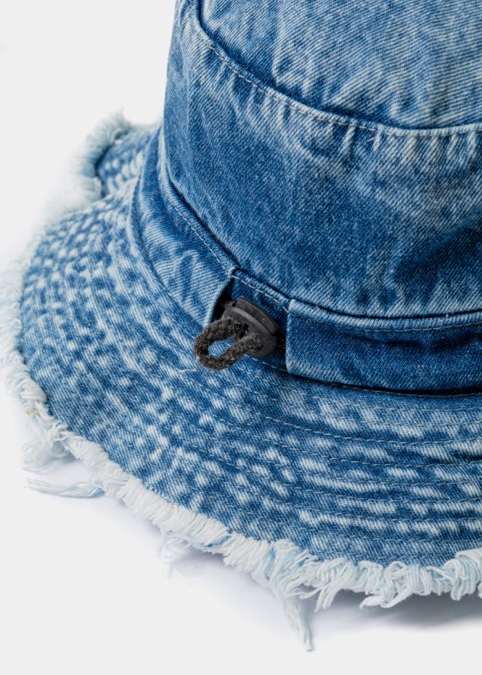 Blue Washed Jean Bucket Hat - Image 4