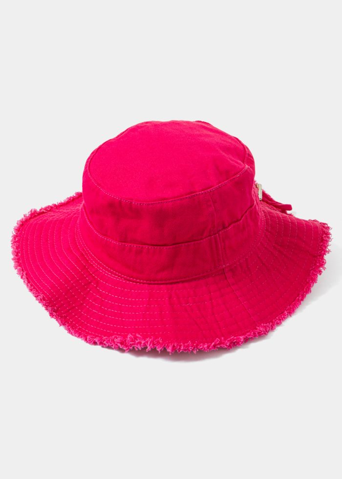 Fuchsia Cotton Bucket Hat - Image 2