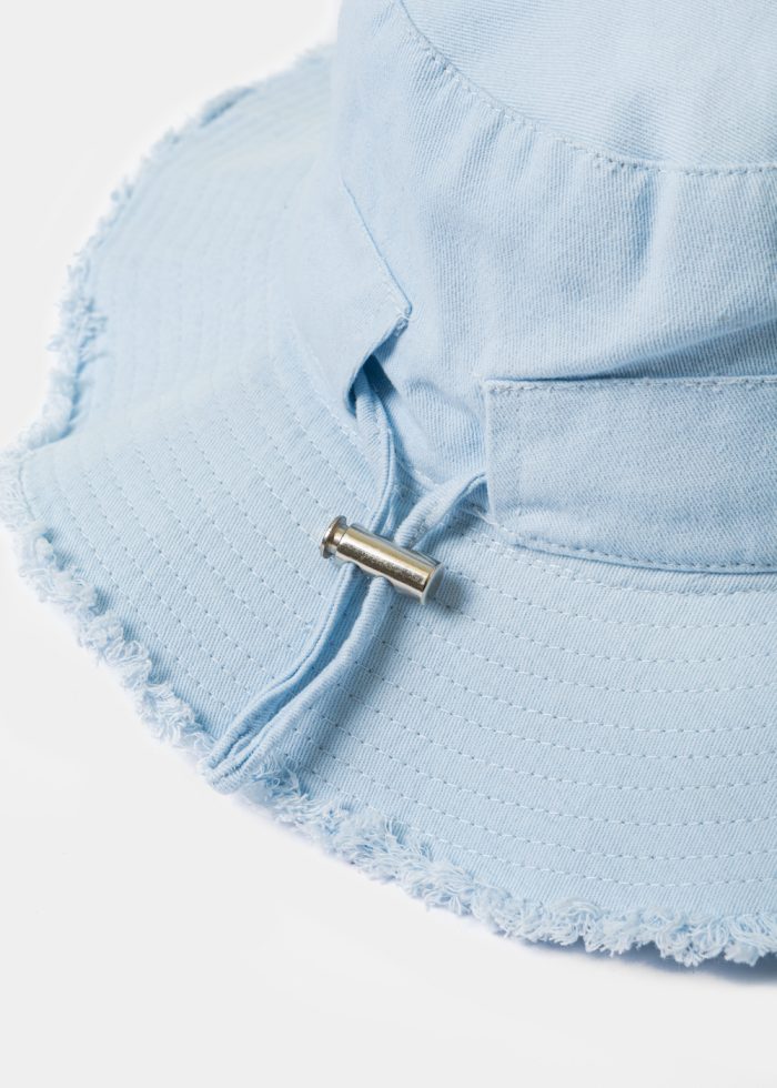 Light Blue Bucket Hat w/ Two Strap - Image 3
