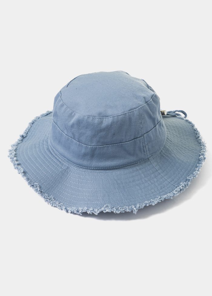 Airforce Blue Cotton Bucket Hat - Image 2