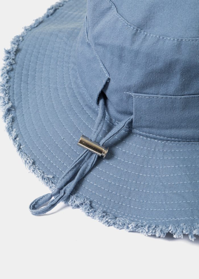 Airforce Blue Cotton Bucket Hat - Image 3