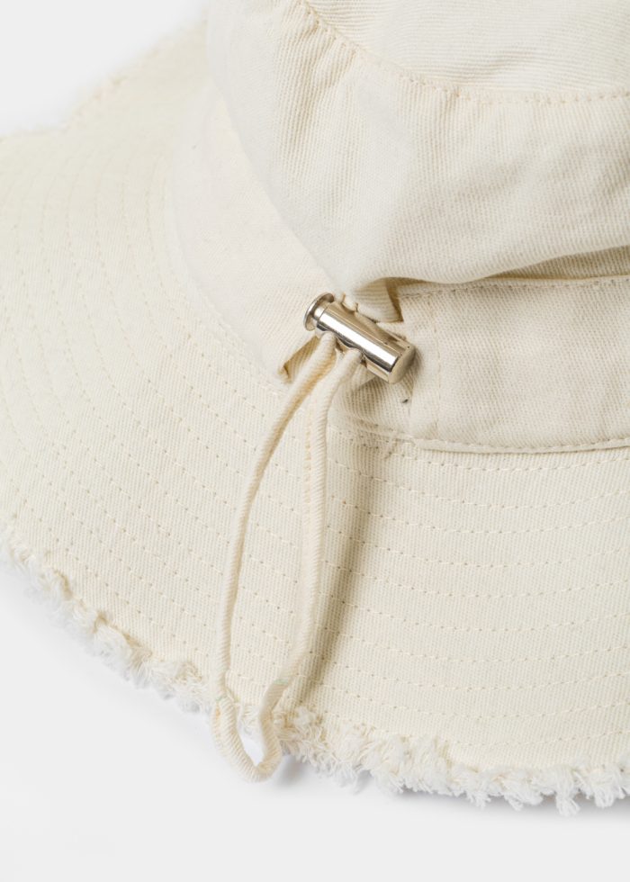 Ecru Cotton Bucket Hat - Image 3