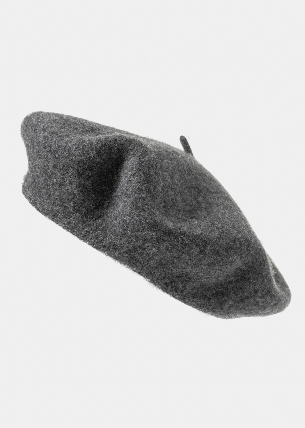 Charcoal Wool Beret Hat Charcoal Wool Beret Hat - Image 1