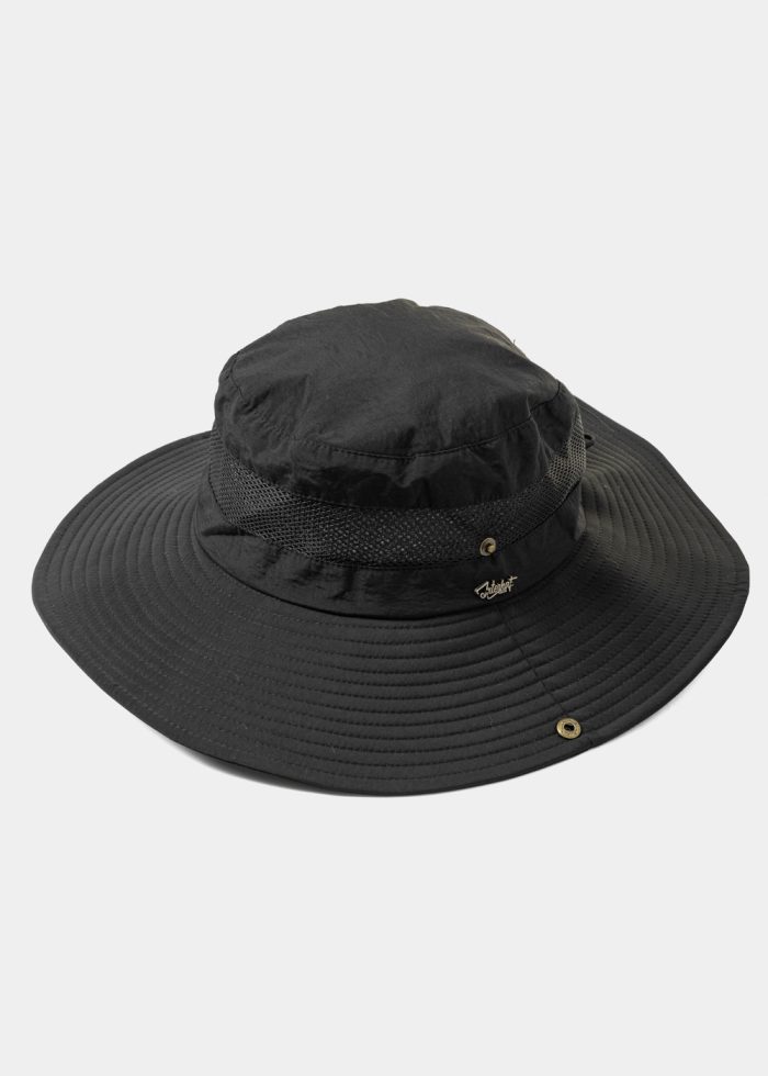 Black Active Bucket Hat w/ See-through Detail - Image 2