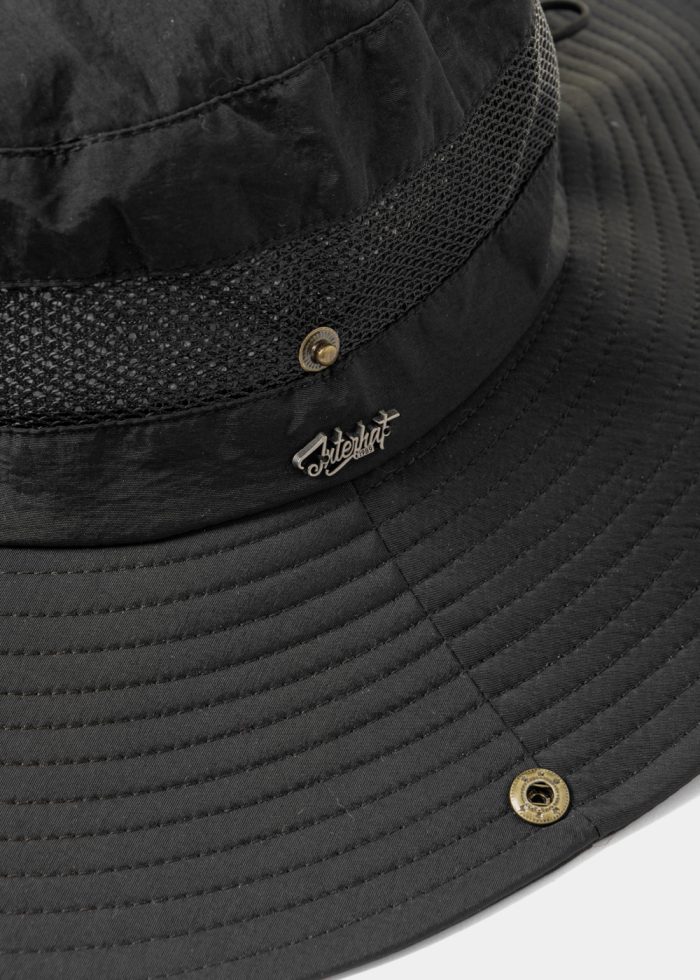 Black Active Bucket Hat w/ See-through Detail - Image 3