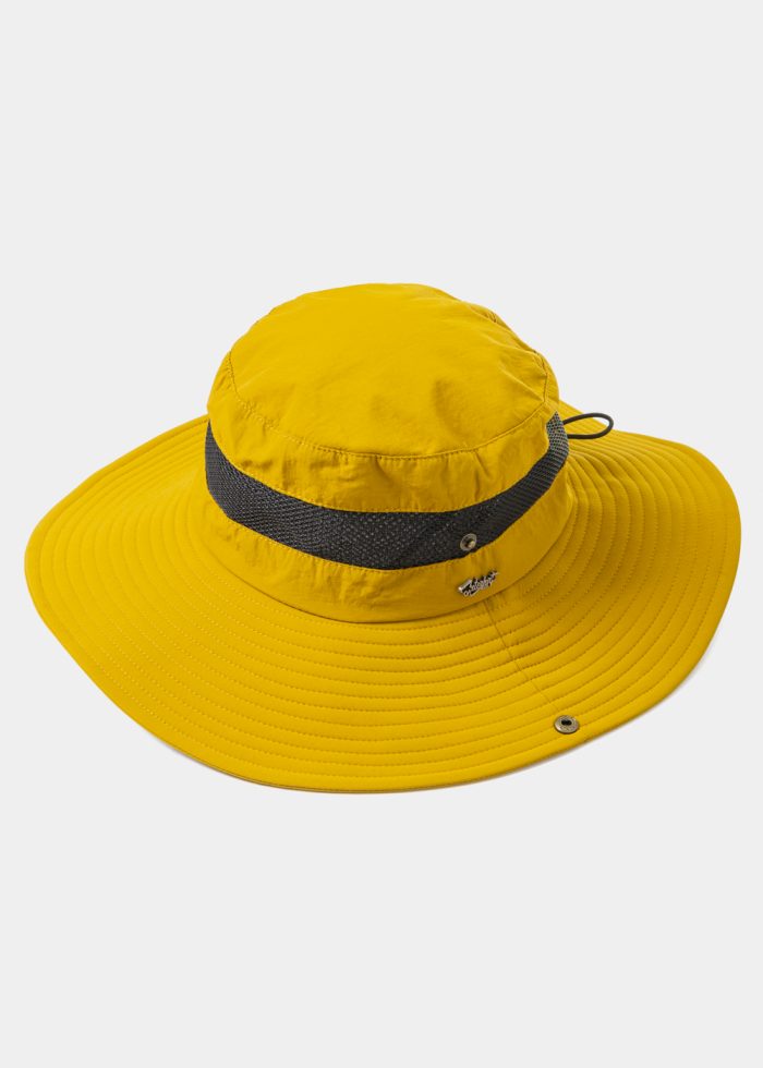 Mustard Active Bucket Hat w/ See-through Detail - Image 2