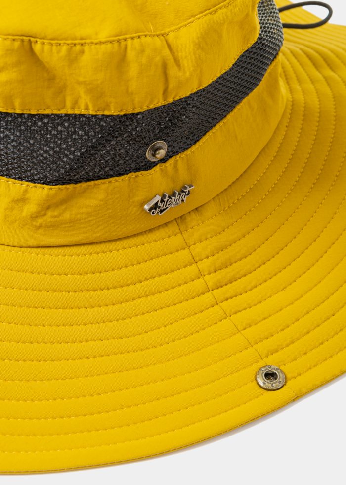 Mustard Active Bucket Hat w/ See-through Detail - Image 3