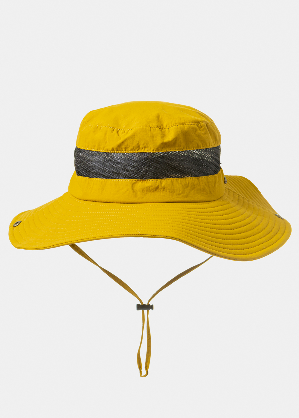 Mustard Active Bucket Hat w/ See-through Detail Mustard Active Bucket Hat w/ See-through Detail - Image 1