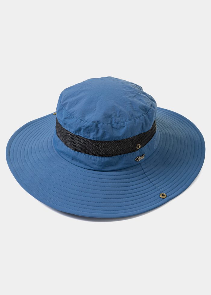 Blue Active Bucket Hat w/ See-through Detail - Image 2