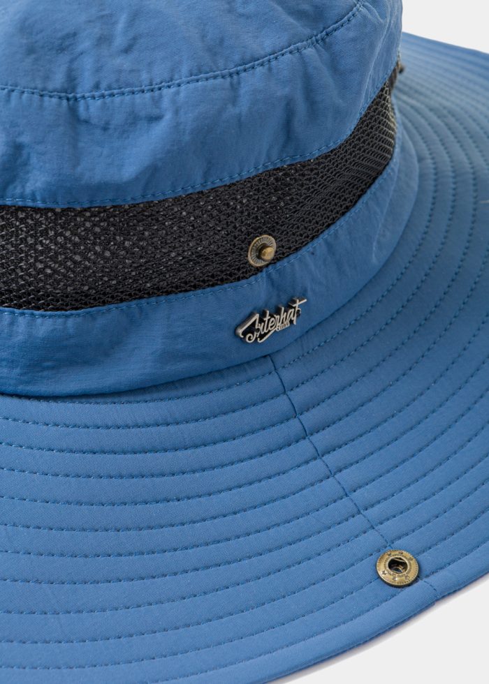 Blue Active Bucket Hat w/ See-through Detail - Image 3