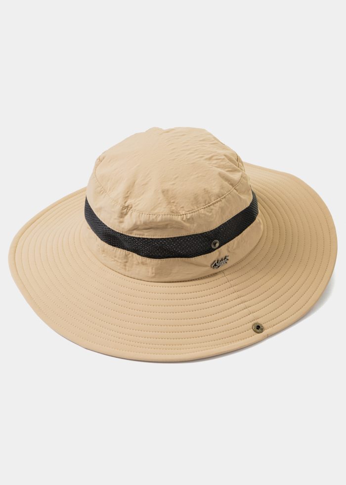 Beige Active Bucket Hat w/ See-through Detail - Image 2