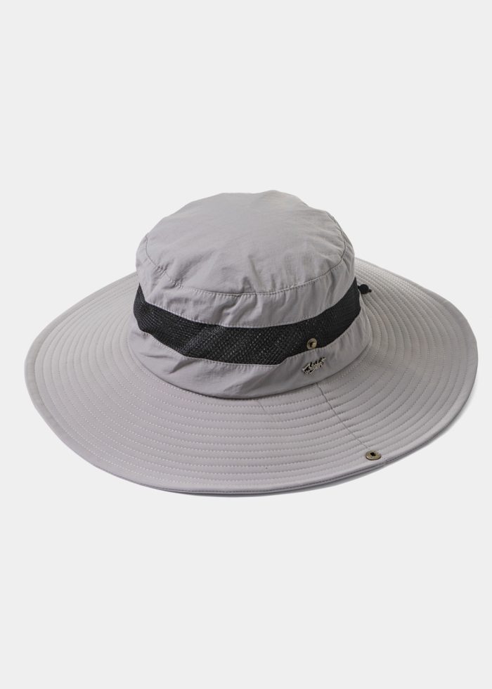 Grey Active Bucket Hat w/ See-through Detail - Image 2