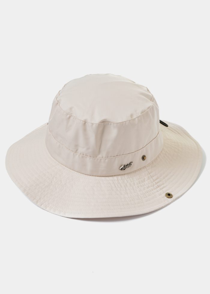 Ecru Active Bucket Hat w/ Side Buttons - Image 2