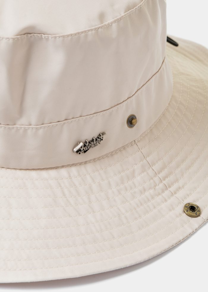 Ecru Active Bucket Hat w/ Side Buttons - Image 3