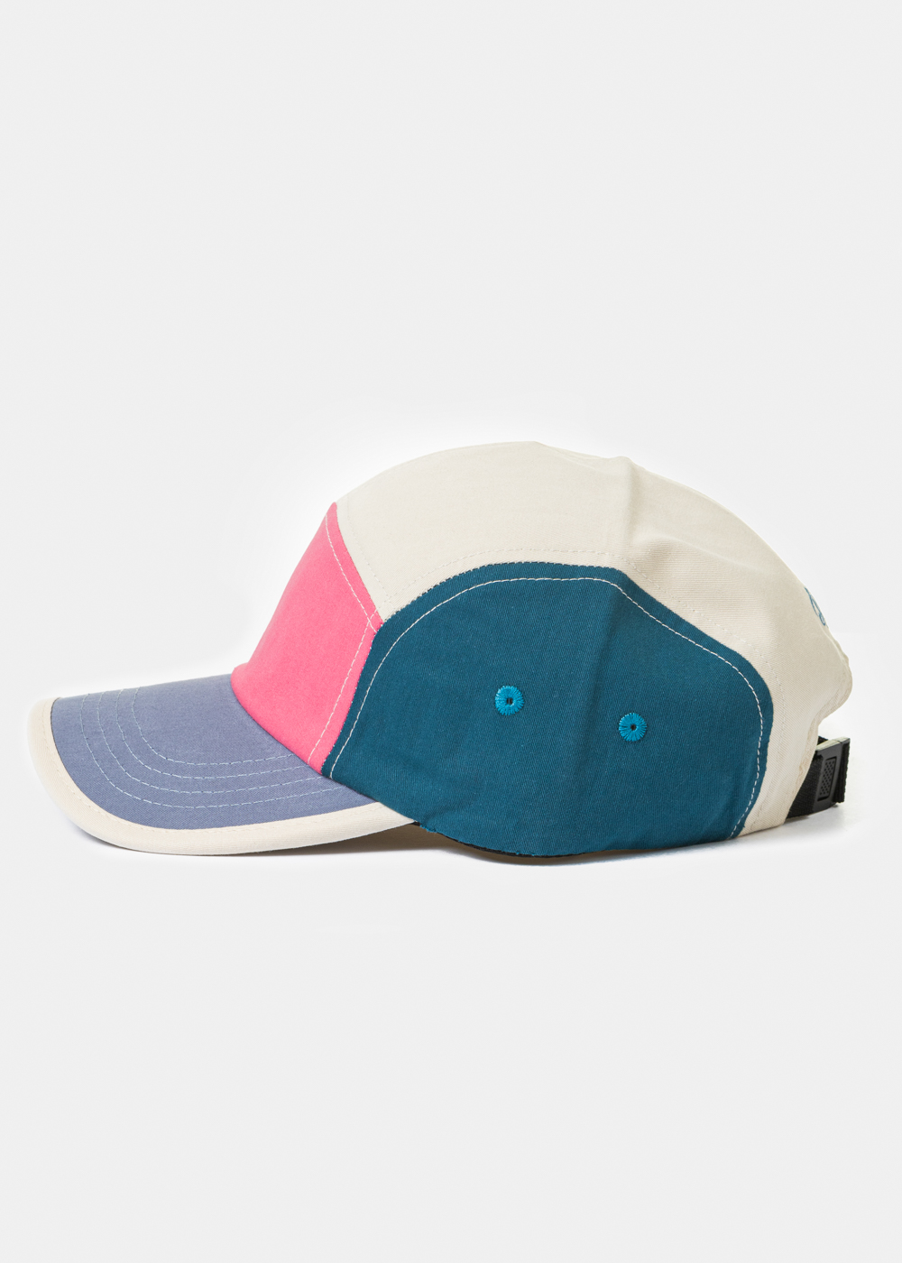Multicolor Cotton Camper Cap - Pink Multicolor Cotton Camper Cap - Pink - Image 1