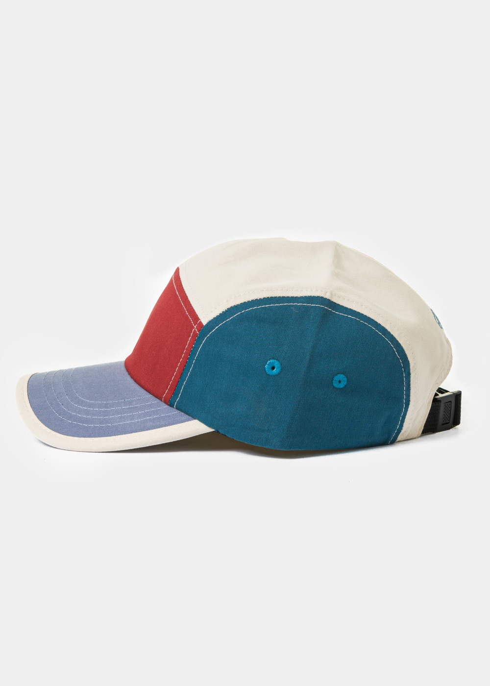 Multicolor Cotton Camper Cap - Red Multicolor Cotton Camper Cap - Red - Image 1