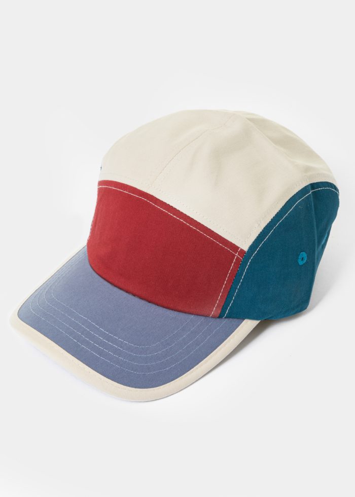 Multicolor Cotton Camper Cap - Red - Image 2