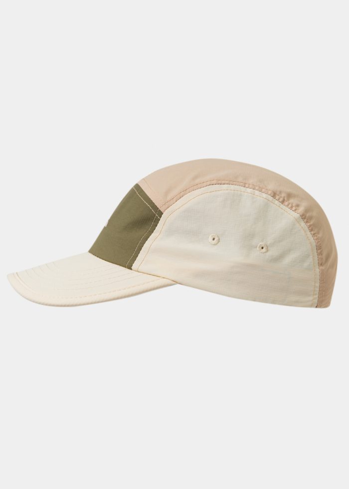 Tricolor Camper Cap in Ecru, Khaki & Beige - Image 2