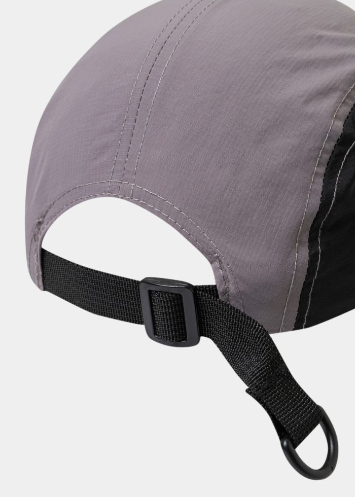 Tricolor Camper Cap in Black, Ecru & Grey - Image 3