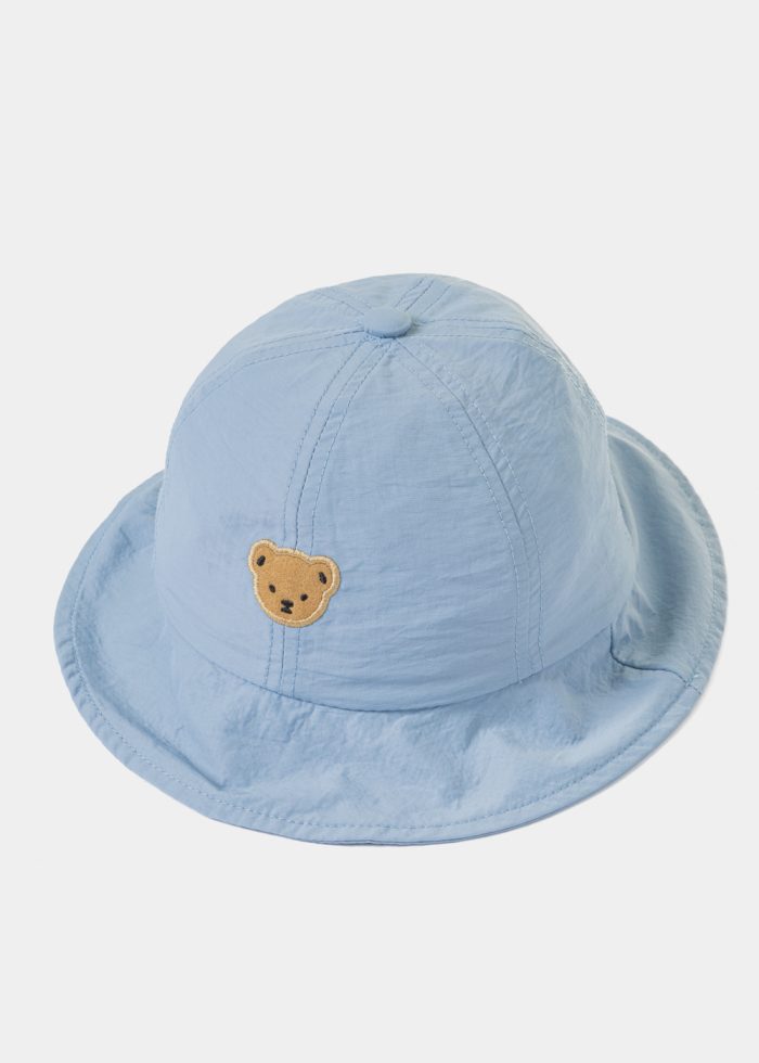 Light Blue Kids Bucket Hat w/ Teddy Bear - Image 2