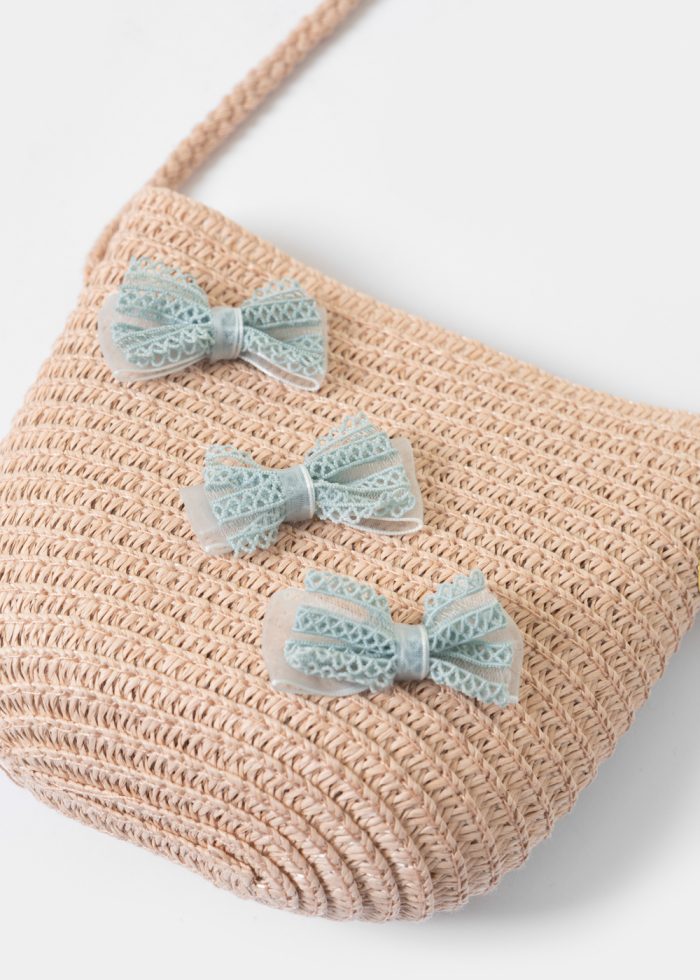 Pink Kids Bag w/ Blue Bows - Image 2