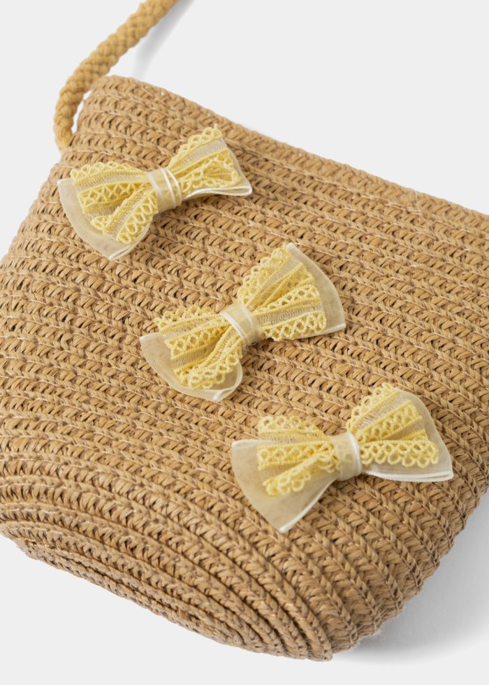 Brown Kids Bag w/ Yellow Bows - Image 2