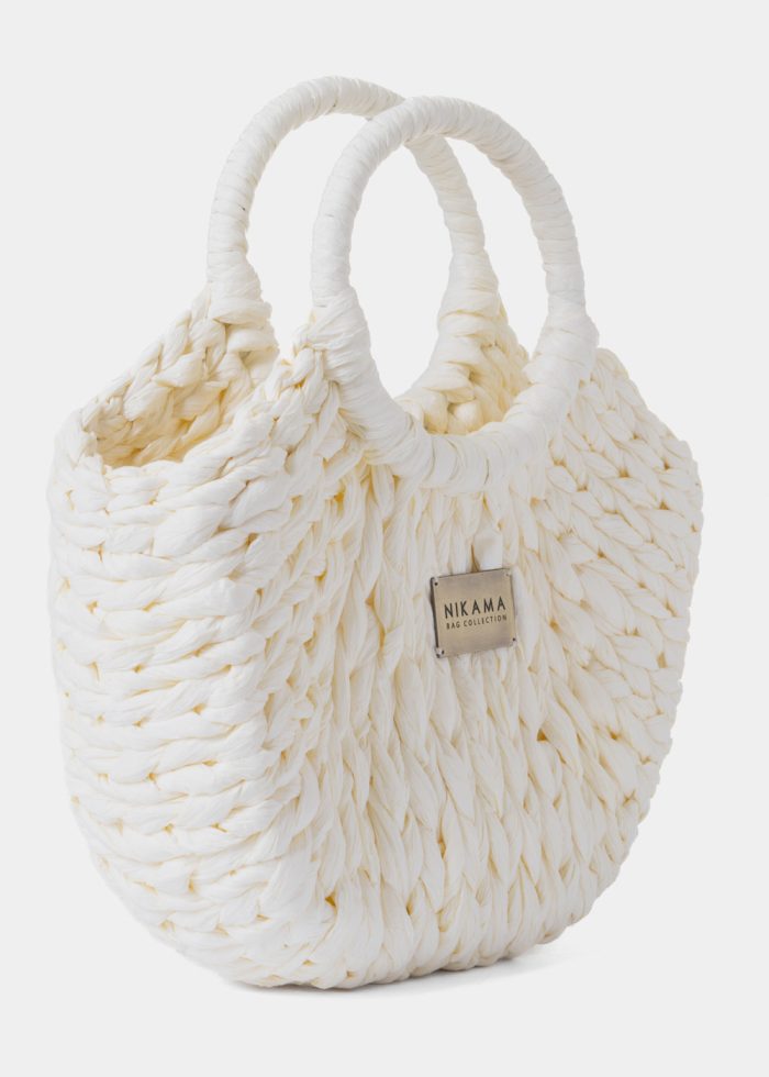 Ecru Mini Knitted Bag - Image 2